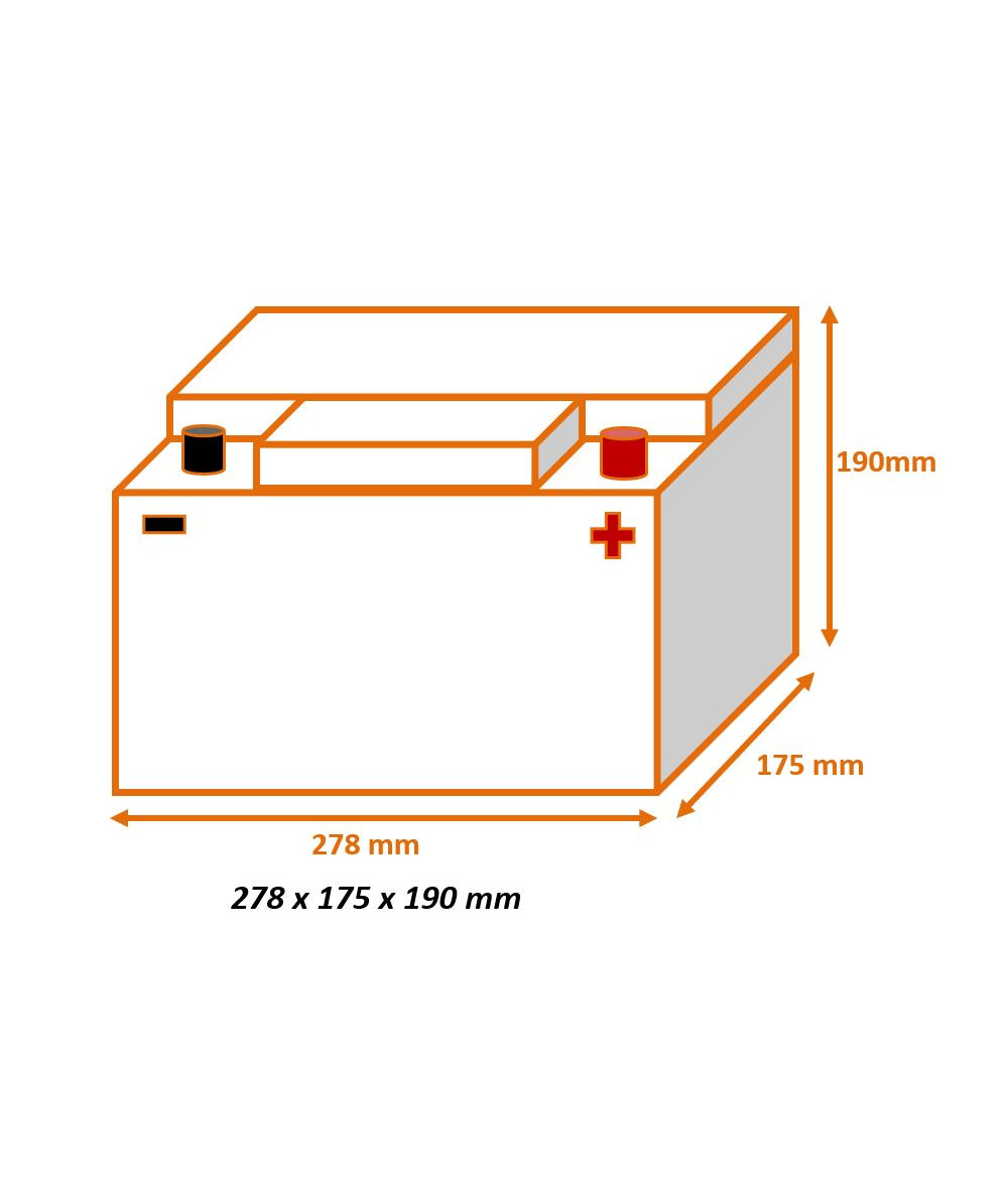 Batteria Exide EK700 - AGM (12V, 70Ah, 760A) - Puntobatterie